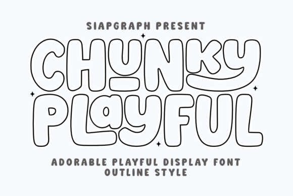 Chunky Playful Outline: Your Go-To Font for Joyful Design