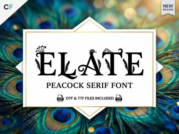 Elate: Command Royal Attention with Plume-Adorned Serifs