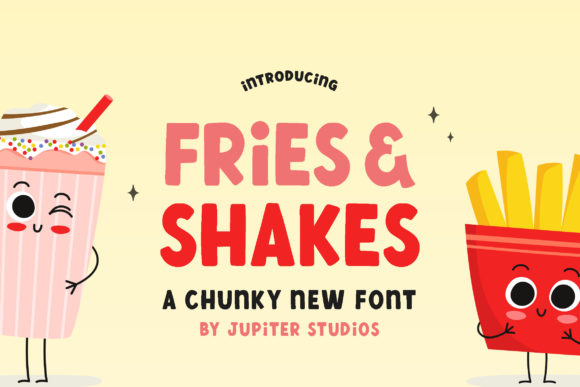 Fries and Shake: A Cool, Bold Display Font for Casual Designs