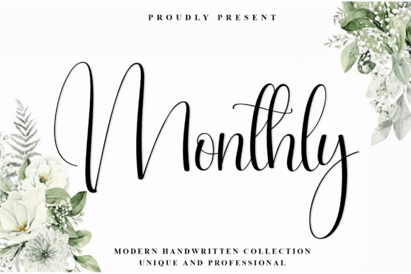 Monthly: A Handwritten Script Font for Elegant Branding
