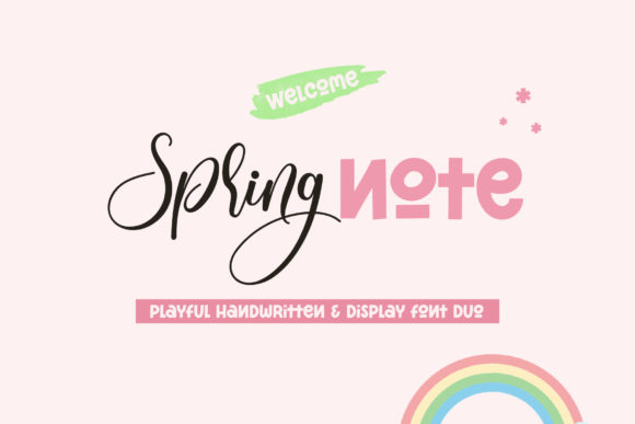 Spring Note: The Bouncy Duo Font for Your Next Project