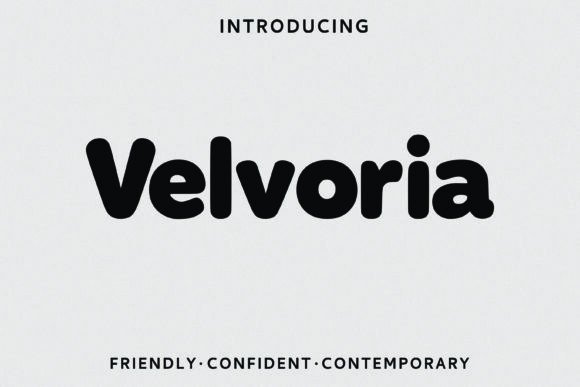 Velvoria: A Modern Display Font with a Friendly Edge
